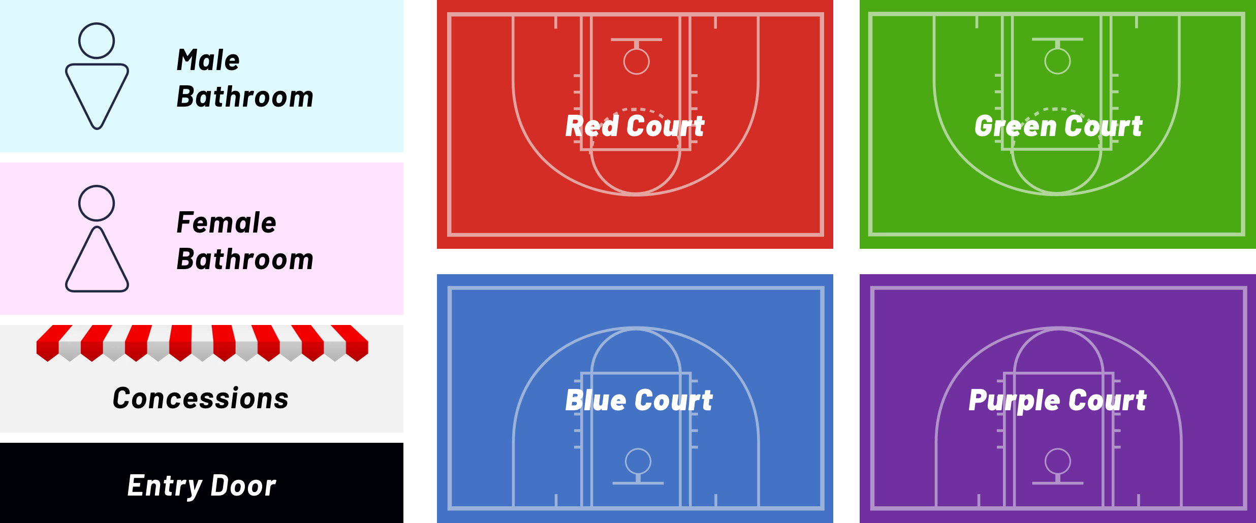 NEMESIS Athletics Basketball courts
